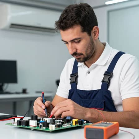 تعمیر تخصصی برد الکترونیکی پکیج و کولر گازی در شمال تهران، شرق تهران و پردیس توسط فنی کاران تهران
